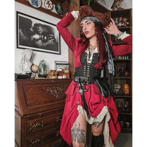 Womens Pirate Corset Black Wide Belt Dress Belt For Women Black L